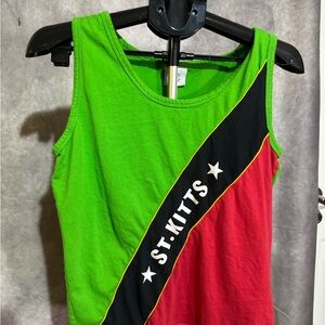 Green and Red St. Kitts Tank Top